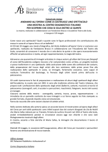 Comunicato stampa - Fondazione Bracco