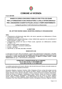 Bando concorso agente polizia locale 2009