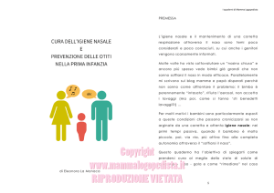 di Eleonora La Monaca PREMESSA L`igiene nasale e il