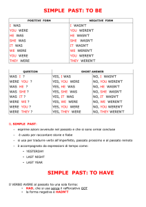 to be simple past: to have
