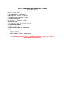 328) PREGHIERA A SANTA ROSA DA VITERBO