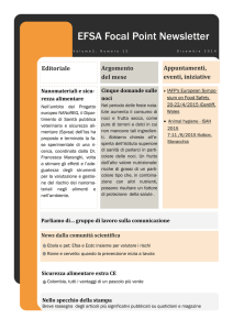 EFSA Focal Point Newsletter - Istituto Superiore di Sanità