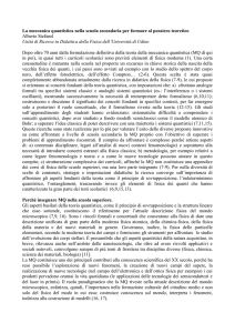 La meccanica quantistica nella scuola