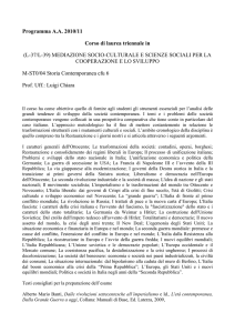 Storia contemporanea - a.a. 2010-11