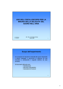 Uso dell`oscilloscopio per la misura della velocità del suono