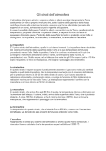Gli strati dell`atmosfera