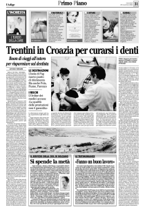Trentini in Croazia per curarsi i denti