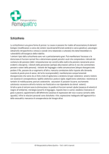 Schizofrenia - Polispecialistica Roma Quattro