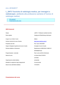 Tecniche di radiologia medica per immagini e radioterapia