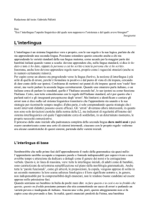 Osservare l`interlingua