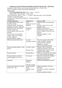 CORSO DI ITALIANO PER STRANIERI (STUDENTI SOCRATES