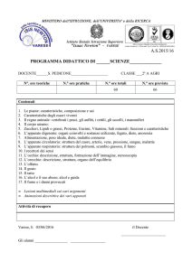 PROGRAMMA SCIENZE 2A AGRI 2015-2016
