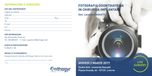 FOTOGRAFIA ODONTOIATRICA IN CHIRURGIA IMPLANTARE