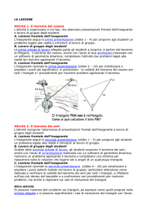 LA LEZIONE Attività 1. Il teorema del coseno L`attività è organizzata