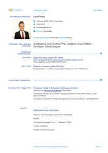 Ivan Profeti Sviluppatore Java/ Android/ Web Designer/ Cross