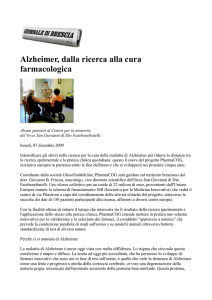 Alzheimer, dalla ricerca alla cura farmacologica