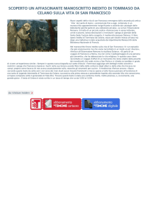 scoperto un affascinante manoscritto inedito di tommaso