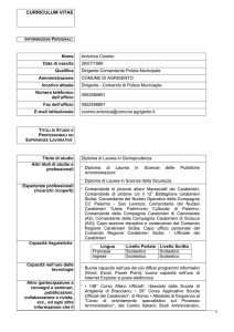 curriculum vitae - Comune di Agrigento