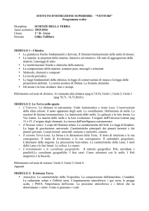 Programma svolto Disciplina SCIENZE DELLA TERRA