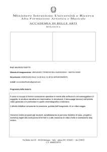 Finotto Linguaggi e tecniche dell`audiovisivo