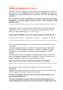 ESERCIZI PROPOSTI IN AULA