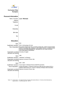 Curriculum vitae