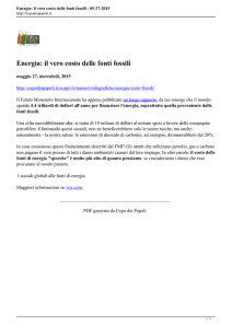 Energia: il vero costo delle fonti fossili - 05-27-2015