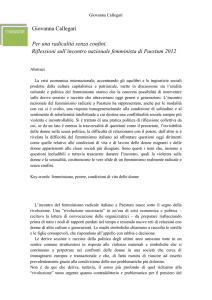 Giovanna Callegari Per una radicalità senza confini. Riflessioni sull