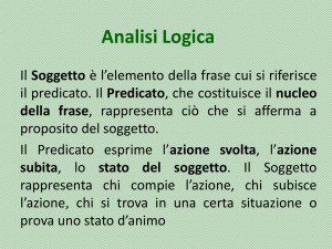 Riassunto generale sull`analisi logica