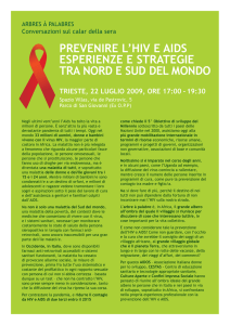PREVENIRE L`HIV E AIDS ESPERIENZE E STRATEGIE TRA NORD