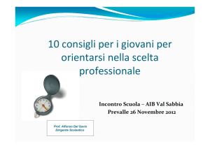 10 consigli per i giovani per orientarsi
