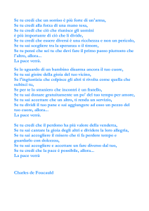 Se tu credi che un sorriso è più forte di un`arma, Se tu credi alla