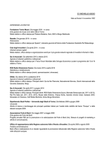 cv michelle aggio - Fondazione Torino Musei