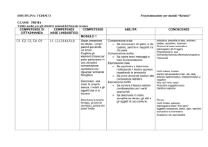 DISCIPLINA: TEDESCO Programmazione per moduli “Biennio