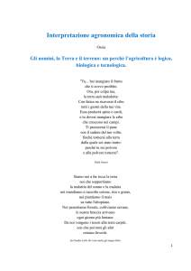 Interpretazione agronomica della storia