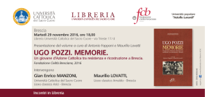 presentazione del libro all`università cattolica