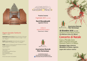 Concerto di natale - Comunità Pastorale Giovanni Paolo II