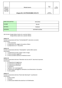 Modulo lavoro Allegato ML 208 PROGRAMMA SVOLTO 2015/2016