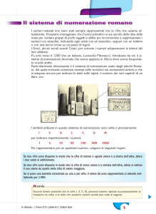 Il sistema di numerazione romano