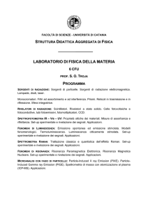 Laboratorio di fisica della Materianovità!