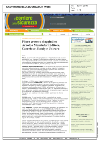 Piteco cresce e si aggiudica Arnoldo Mondadori Editore, Carrefour