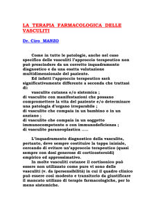 la terapia farmacologica delle vasculiti