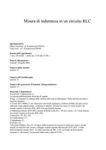 Misura di induttanza in un circuito RLC - Digilander