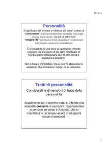 Personalità Tratti di personalità
