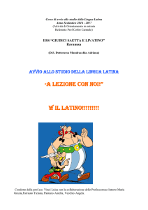 “A LEZIONE CON NOI!” W IL LATINO!!!!!!!!!