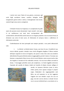 ORLANDO FURIOSO I primi versi sono l`inizio di una giostra