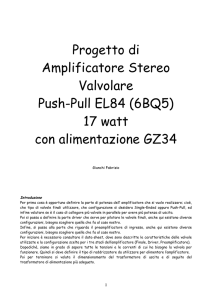 Progetto Amplificatore Valvolare EL84 - Digilander