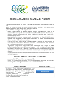 CORSO ACCADEMIA GUARDIA DI FINANZA