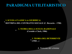 Il paradigma utilitaristico