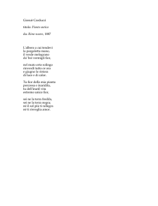 Giosuè Carducci titolo: Pianto antico da: Rime nuove, 1887 L`albero